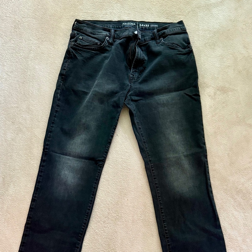 Arizona Men’s Black Straight Leg Jeans